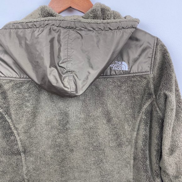 💟 THE NORTH FACE brown zip up fuzzy hoodie jacket - Picture 4 of 6